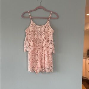 Yumi Kim Pink Lace Mini Dress